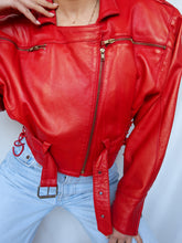 Load image into Gallery viewer, “Red” leather jacket