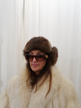 Load image into Gallery viewer, leather and fur chapka