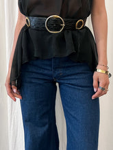 Load image into Gallery viewer, "Croco" leather belt