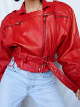 Load image into Gallery viewer, “Red” leather jacket
