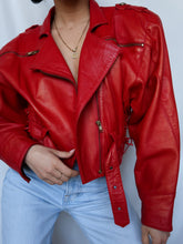 Load image into Gallery viewer, “Red” leather jacket