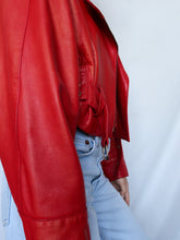 Load image into Gallery viewer, “Red” leather jacket
