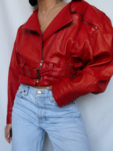 Load image into Gallery viewer, “Red” leather jacket