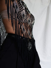 Load image into Gallery viewer, "Lima" crochet and pearls poncho