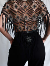 Load image into Gallery viewer, "Lima" crochet and pearls poncho