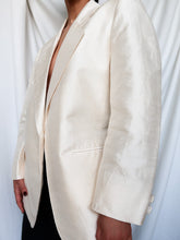 Load image into Gallery viewer, "Swan" pure silk blazer