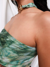 Load image into Gallery viewer, "Nénuphar" silk scarf