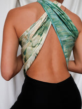 Load image into Gallery viewer, "Nénuphar" silk scarf