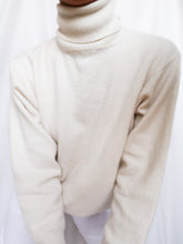Load image into Gallery viewer, Ivory cashmere turtleneck