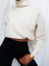 Load image into Gallery viewer, Ivory cashmere turtleneck
