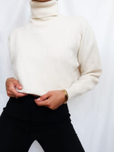 Load image into Gallery viewer, Ivory cashmere turtleneck