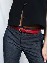 Load image into Gallery viewer, Burgundy leather belt