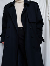 Load image into Gallery viewer, Navy trench coat