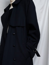 Load image into Gallery viewer, Navy trench coat