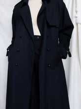 Load image into Gallery viewer, Navy trench coat