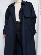 Load image into Gallery viewer, Navy trench coat