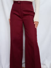 Load image into Gallery viewer, "Burgundy" 70' flare pants