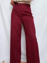 Load image into Gallery viewer, "Burgundy" 70' flare pants
