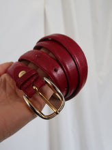 Load image into Gallery viewer, Burgundy leather belt