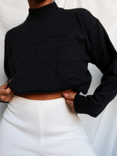 Load image into Gallery viewer, Dark grey knitted jumper