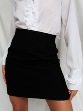 Load image into Gallery viewer, "Betty" tweed black skirt