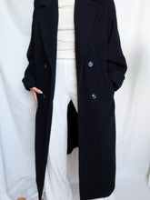 Load image into Gallery viewer, Navy blue vintage coat