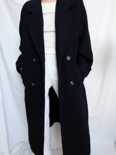Load image into Gallery viewer, Navy blue vintage coat