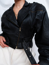 Load image into Gallery viewer, "Eva" 80' leather jacket