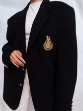 Load image into Gallery viewer, "University" navy blazer