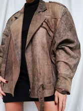 Load image into Gallery viewer, Vintage biker jacket
