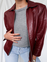 Load image into Gallery viewer, "Chianti" leather jacket