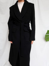 Load image into Gallery viewer, LEWINGER wool & cashmere black coat