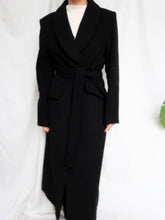 Load image into Gallery viewer, LEWINGER wool & cashmere black coat