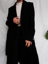 Load image into Gallery viewer, LEWINGER wool & cashmere black coat