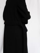 Load image into Gallery viewer, LEWINGER wool & cashmere black coat