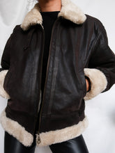 Load image into Gallery viewer, "Aviator" leather jacket