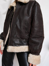 Load image into Gallery viewer, "Aviator" leather jacket