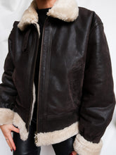 Load image into Gallery viewer, "Aviator" leather jacket