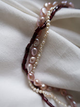 Load image into Gallery viewer, "Anastasia" pearls silver necklace