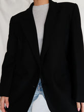 Load image into Gallery viewer, black wool blazer