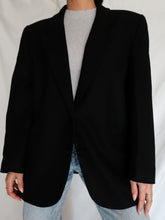 Load image into Gallery viewer, black wool blazer