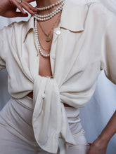 Load image into Gallery viewer, "Alma" ivory silk shirt