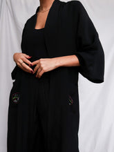 Load image into Gallery viewer, "Yukari" black kimono