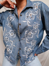 Load image into Gallery viewer, "Rose" denim shirt