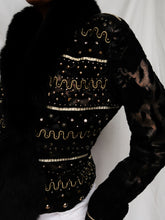 Load image into Gallery viewer, FERRUCI leather and fur jacket