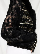 Load image into Gallery viewer, FERRUCI leather and fur jacket