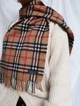 Load image into Gallery viewer, vintage BURBERRY cashmere scarf