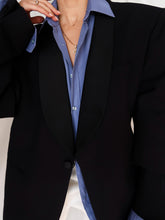 Load image into Gallery viewer, Navy smoking blazer