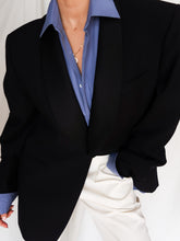 Load image into Gallery viewer, Navy smoking blazer