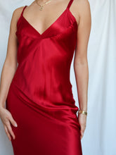 Load image into Gallery viewer, "Cherry" silk slip dress